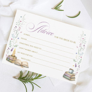 Her Next Chapter Bridal Shower Advice Card