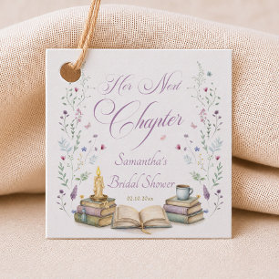 Her Next Chapter Bridal Shower Favour Tags