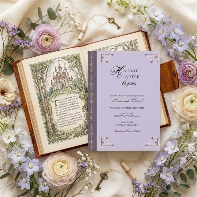 Her Next Chapter Bridal Shower Invitation (Creator Uploaded)