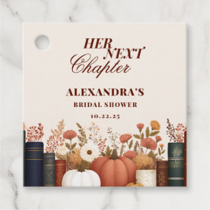 Her Next Chapter Fall Book Theme Bridal Shower Favour Tags