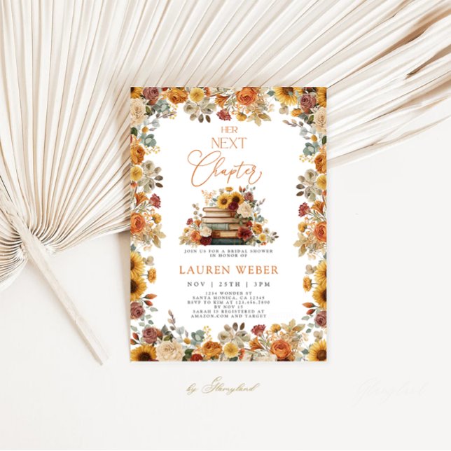 Her Next Chapter Fall Bridal Shower Invitation (Creator Uploaded)