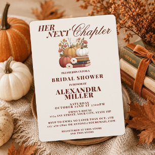 Her Next Chapter Fall Storybook Bridal Shower Invitation