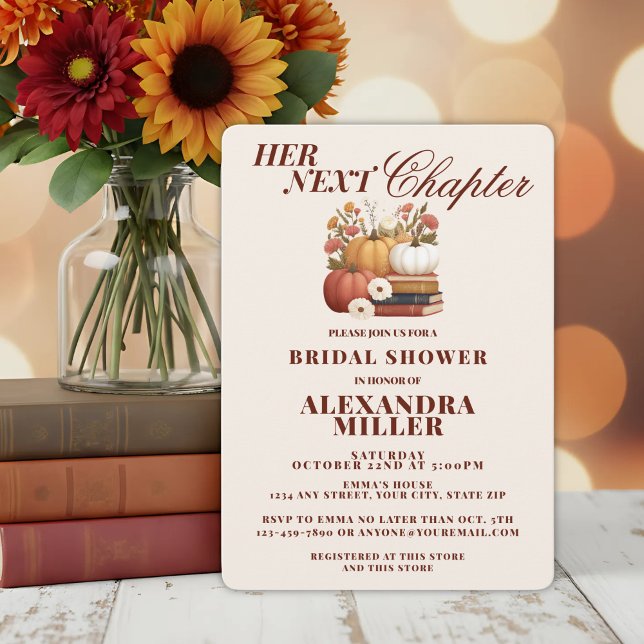 Her Next Chapter Fall Storybook Bridal Shower Invitation (Creator Uploaded)