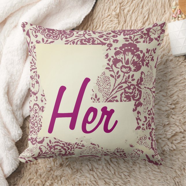 Her or Him State Floral Louisiana any Colour Pillo Cushion (Blanket)