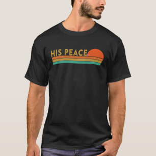 Her Rock His Peace Christian Husband Wife Couples  T-Shirt