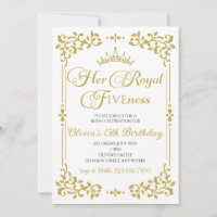 Her Royal Fiveness Gold Princess 5th Birthday