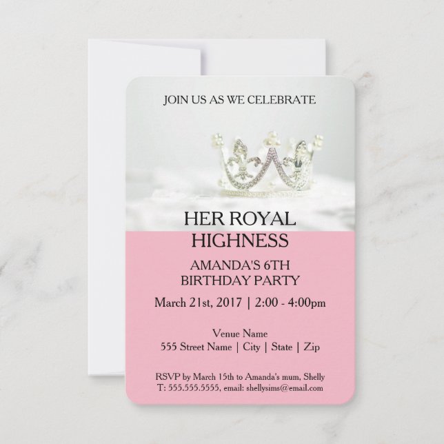 Her Royal Highness Invitation (Front)