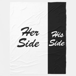 Her Side His Side Fleece Blanket
