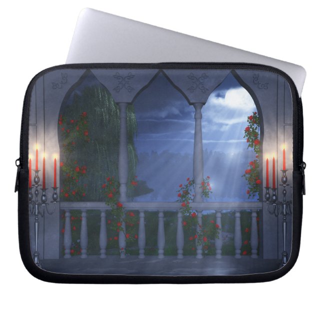 Her Silver Mantle Laptop Sleeve (Front)