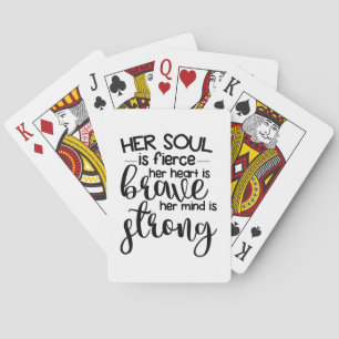 Her Soul is fierce her   Monogram Personalised Playing Cards