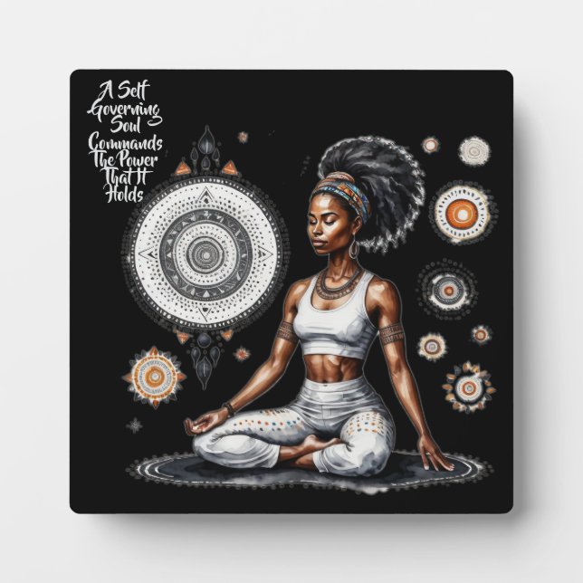 Her Wisdom Self Govern Tabletop Plaque with Easel (Front)
