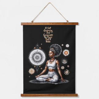 Her Wisdom Self GoverningWood Topped Wall Tapestry