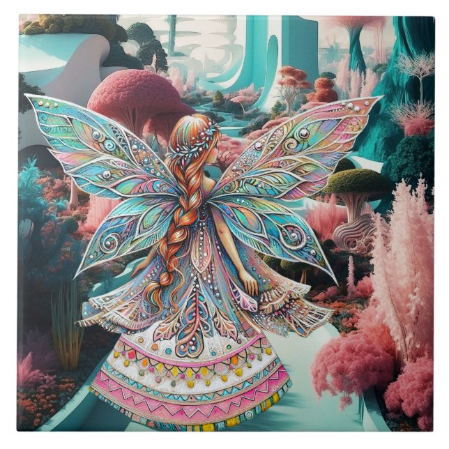 Her World Of Magical Wonder Ceramic Tile (Front)