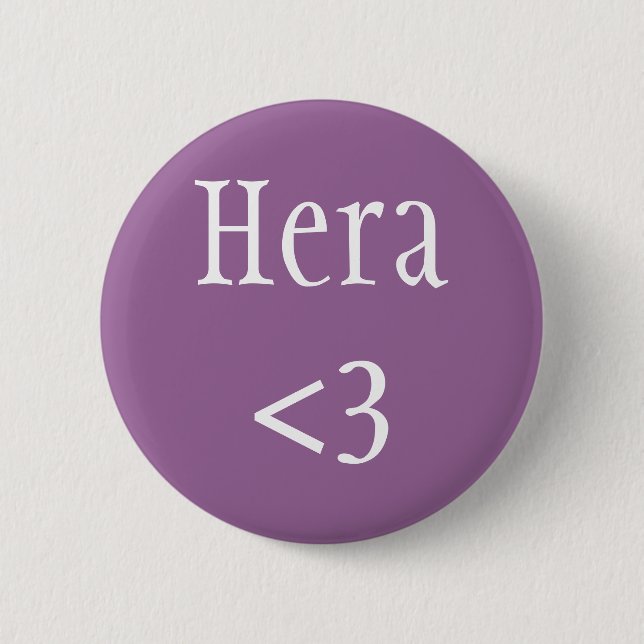 Hera <3 Greek Goddess 6 Cm Round Badge (Front)