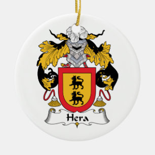 Hera Family Crest Ceramic Tree Decoration