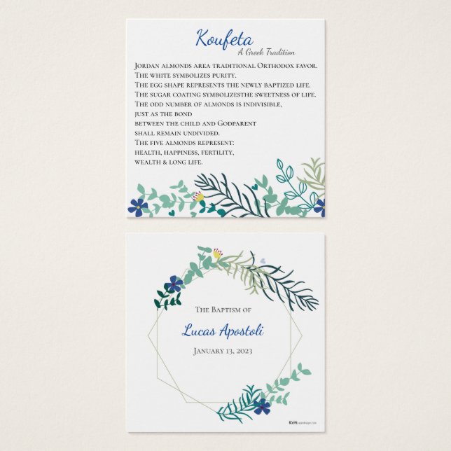 Hera Koufeta Card Blue Custom (Front & Back)