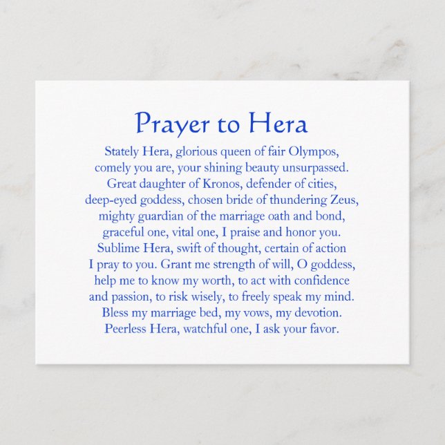 Hera Postcard (Front)