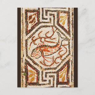 Heraclea Fish Mosaic Postcard