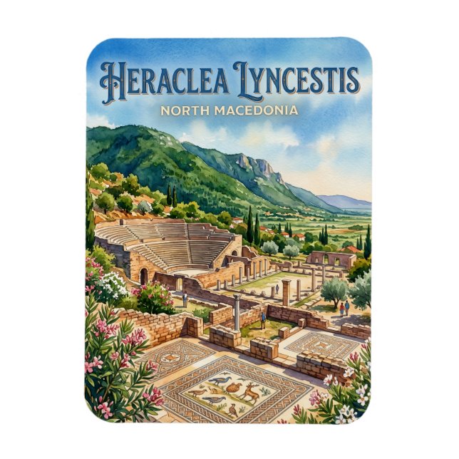 Heraclea Lyncestis North Macedonia Magnet (Vertical)