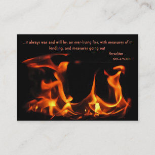 Heraclitus Everlasting Fire ATC Business Card