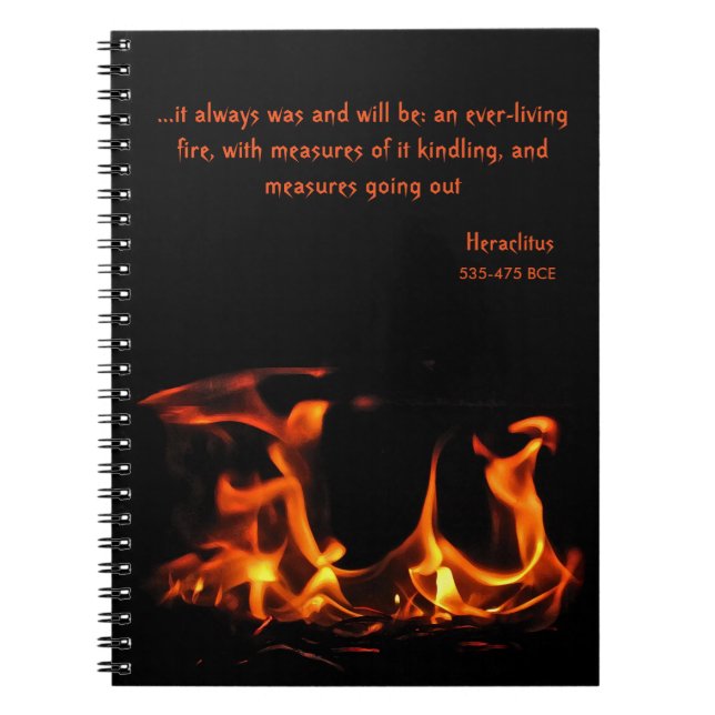 Heraclitus Everlasting Fire Notebook (Front)