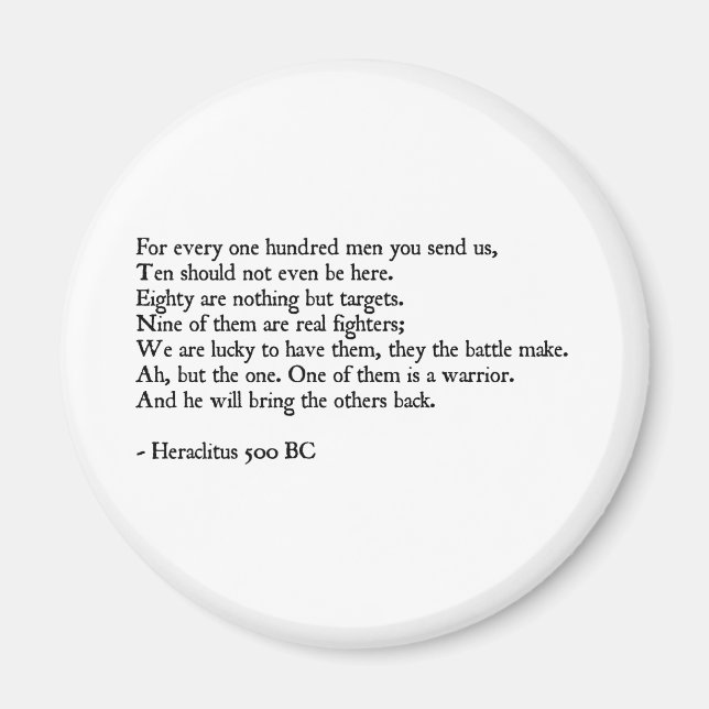 Heraclitus Quote Magnet (Front)