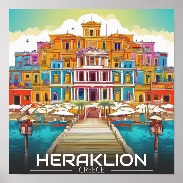 Heraklion,  Iraklio. greece vocation Poster (Front)