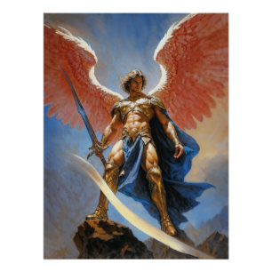 Herald of the Divine Flame Archangel Michael Poster