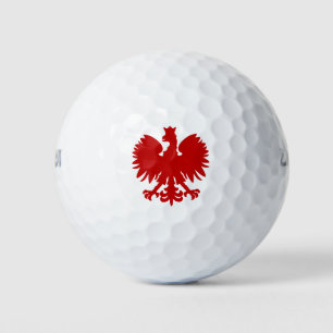 Heraldic Animal Eagle Red Silhouette Crown Golf Balls