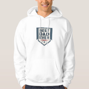 Heraldic Best Dad Ever Shield Emblem Design Hoodie