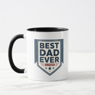 Heraldic Best Dad Ever Shield Emblem Design Mug