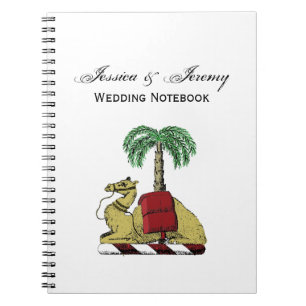Heraldic Camel Palm Tree Colour Coat of Arms Notebook