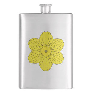 Heraldic Daffodil Hip Flask