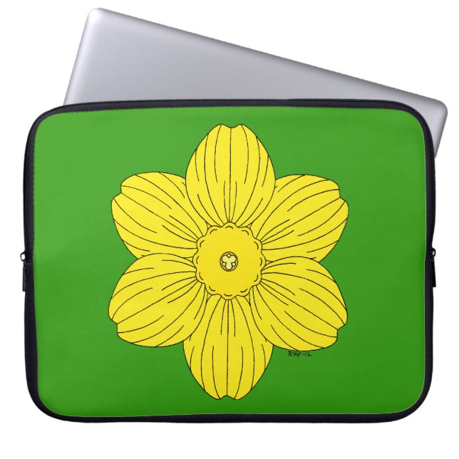 Heraldic Daffodil Laptop Sleeve (Front)