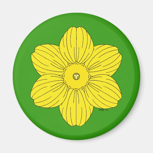 Heraldic Daffodil Magnet (Front)