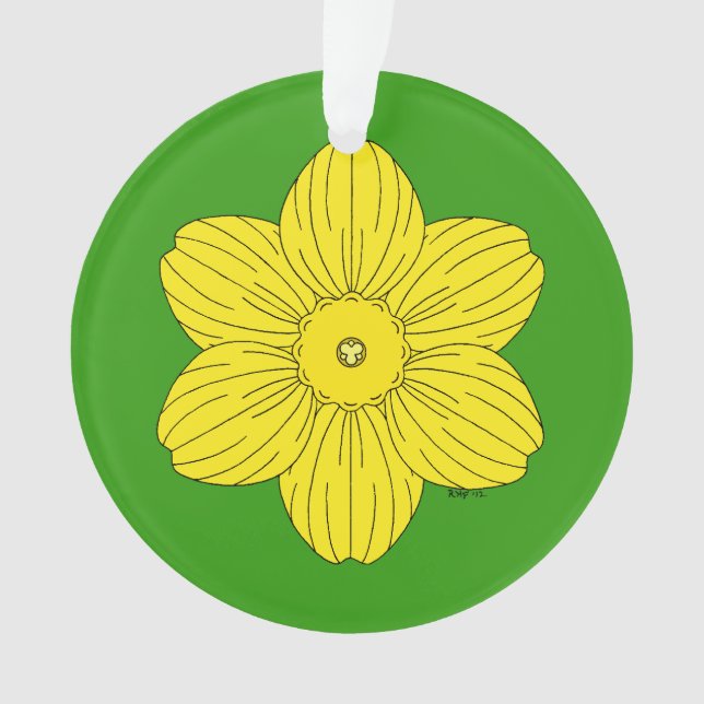 Heraldic Daffodil Ornament (Front)