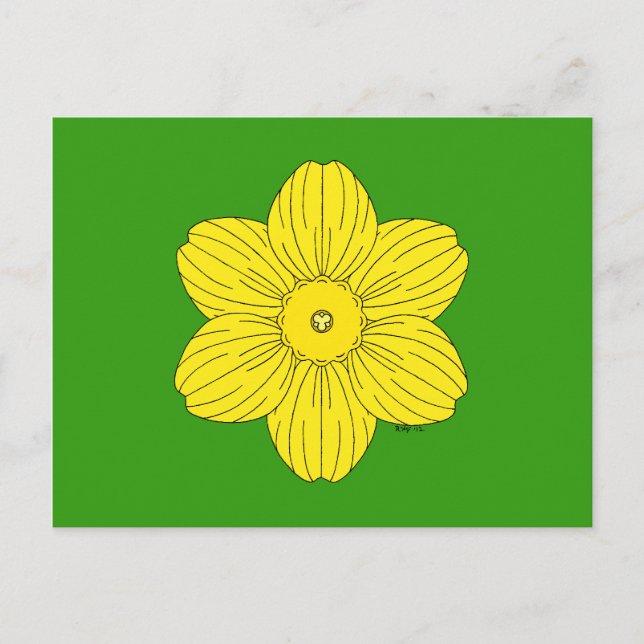 Heraldic Daffodil Postcard (Front)