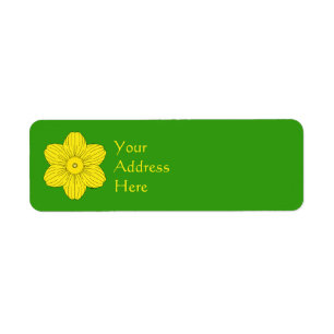 Heraldic Daffodil Return Address Label