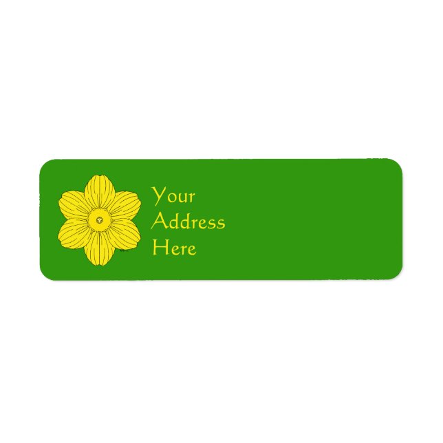 Heraldic Daffodil Return Address Label (Front)