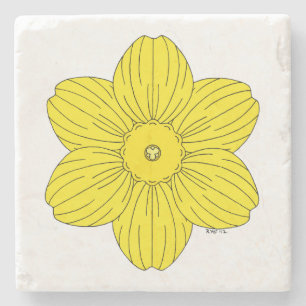 Heraldic Daffodil Stone Coaster