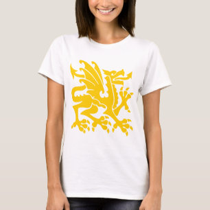 Heraldic Dragon 01 - Amber T-Shirt