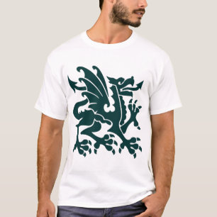 Heraldic Dragon 01 - Dark Green T-Shirt