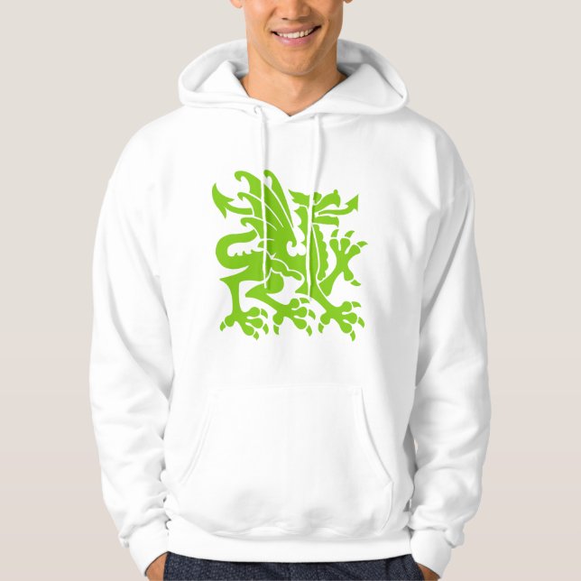 Heraldic Dragon 01 - Martian Green Hoodie (Front)
