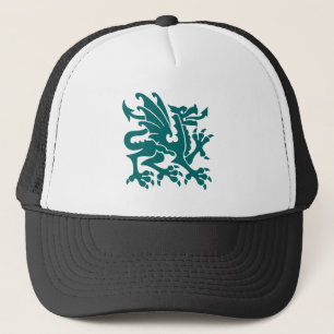 Heraldic Dragon 01 - Moss Green Trucker Hat