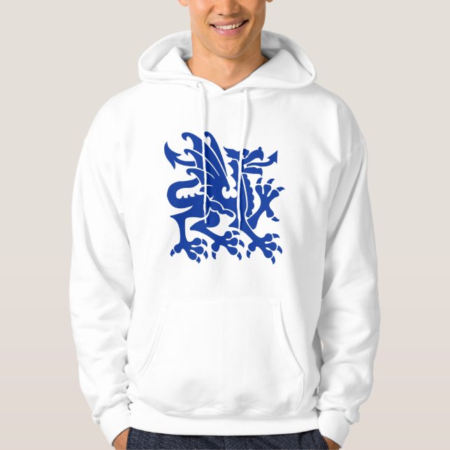 Heraldic Dragon 01 - Navy Blue Hoodie (Front)
