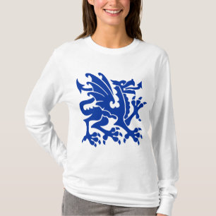 Heraldic Dragon 01 - Navy Blue T-Shirt