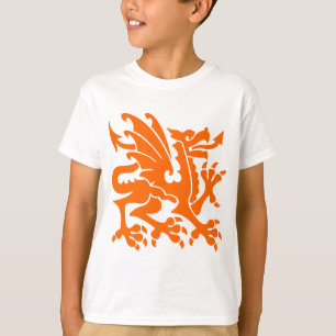 Heraldic Dragon 01 - Orange T-Shirt