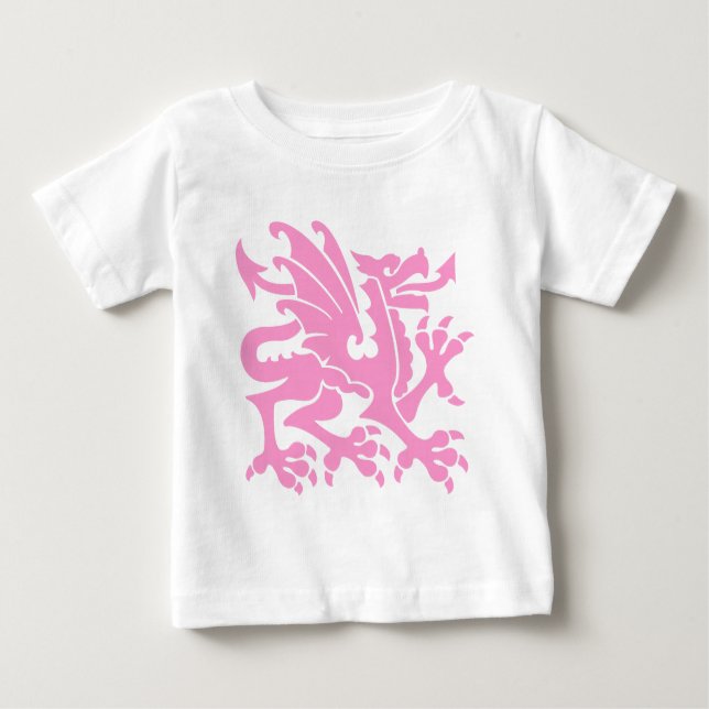 Heraldic Dragon 01 - Pink Baby T-Shirt (Front)