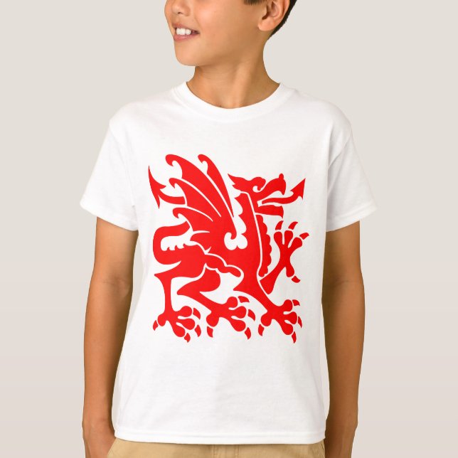 Heraldic Dragon 01 - Red T-Shirt (Front)