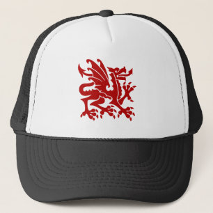 Heraldic Dragon 01 - Ruby Red Trucker Hat